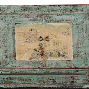 Vintage Mint Painted Sideboard From Shanxi – Circa 1930