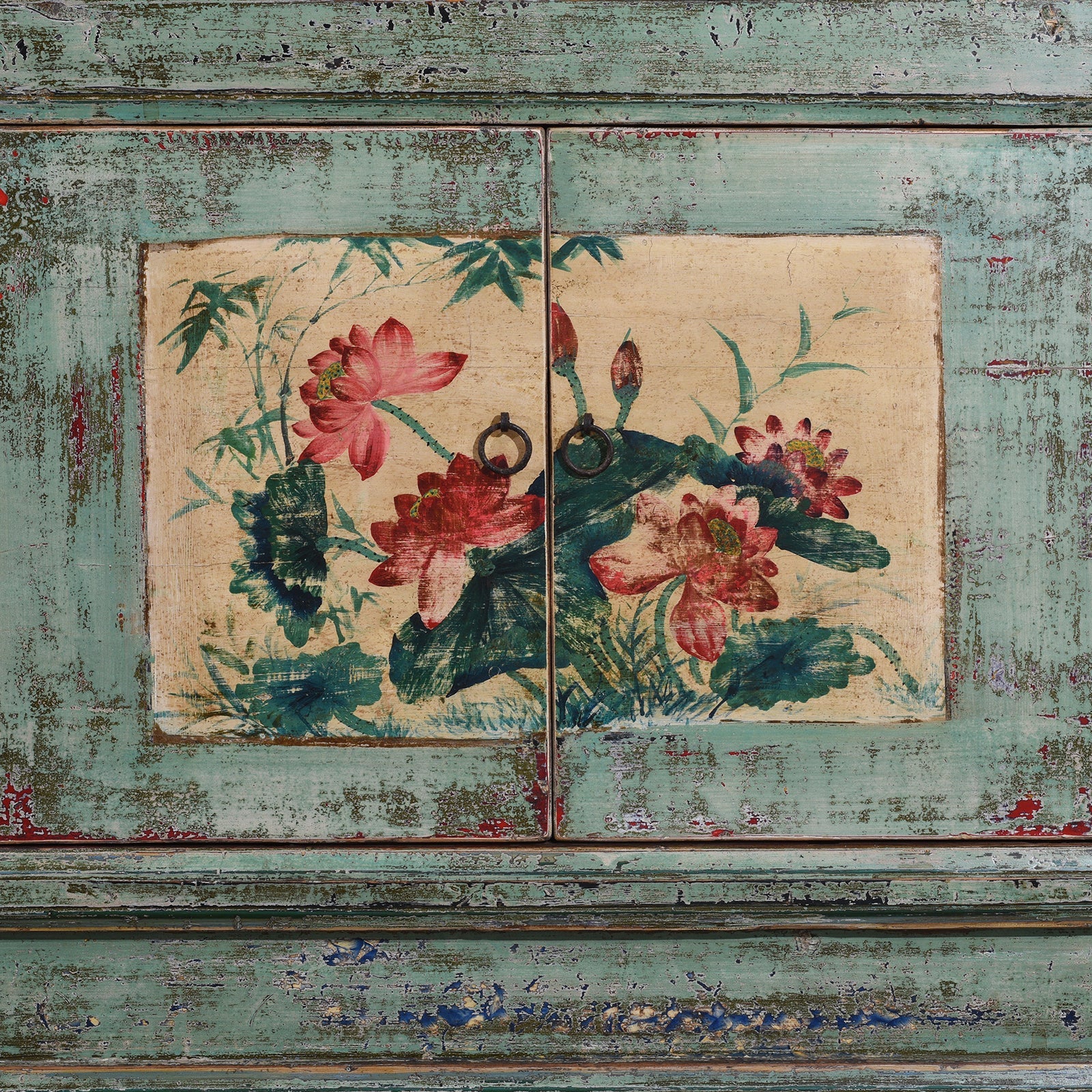 Vintage Mint Painted Sideboard From Shanxi – Circa 1930