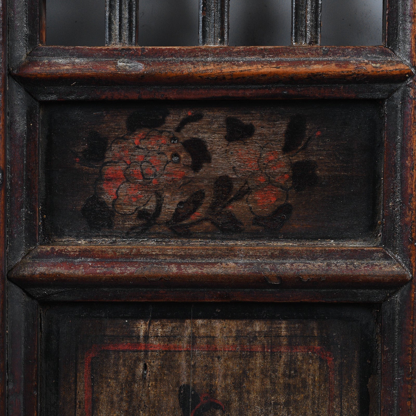 Chinese Painted lattice Window From Shanxi - 19th Century