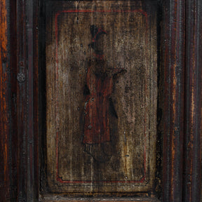 Chinese Painted lattice Window From Shanxi - 19th Century