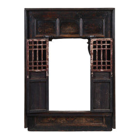 Chinese Painted lattice Window From Shanxi - 19th Century
