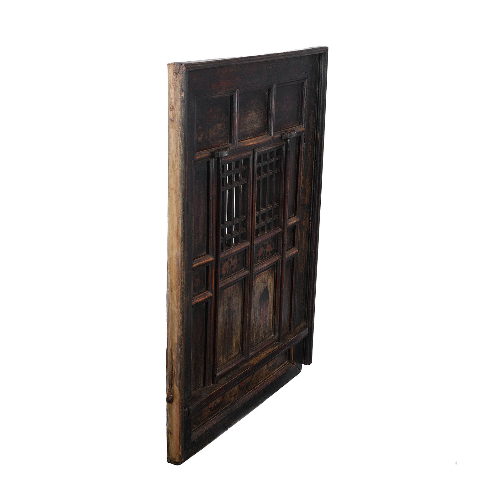 Chinese Painted lattice Window From Shanxi - 19th Century