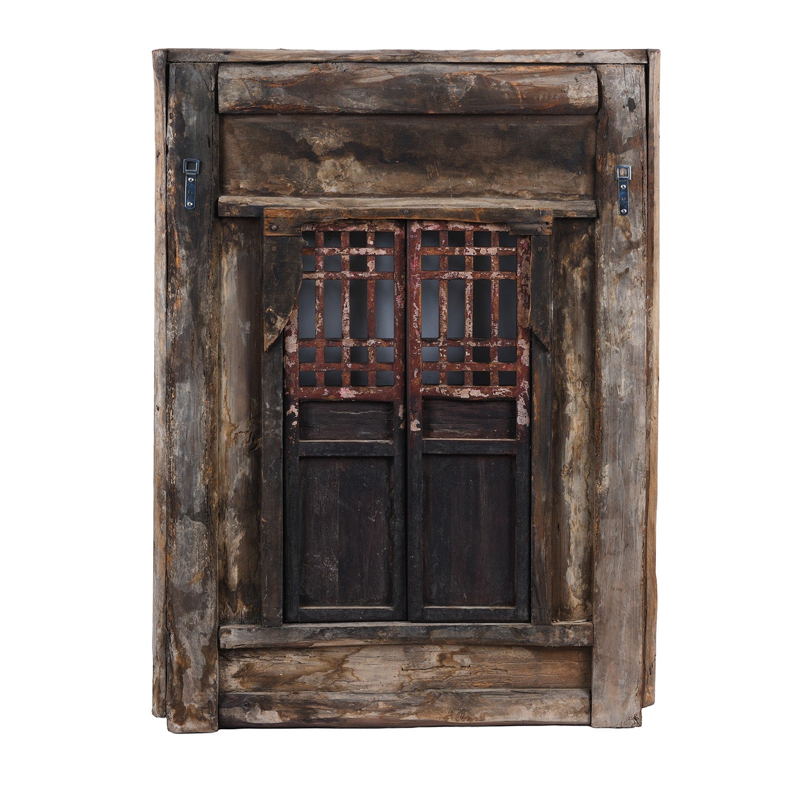 Chinese Painted lattice Window From Shanxi - 19th Century