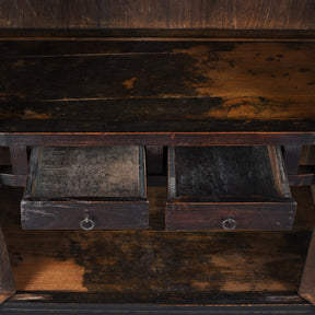 Black Lacquer Cabinet From Shanxi - 19th Century