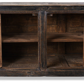 Painted Floral Sideboard From Shanxi - 19th century