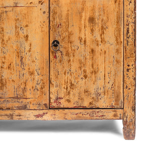 Chinese Yellow Lacquer Sideboard Made From Reclaimed Wood