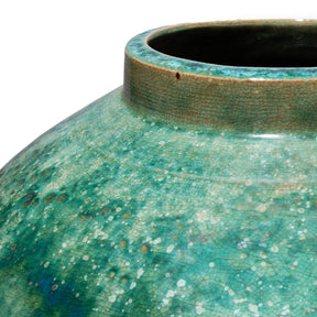 Green Copper Glazed Terracotta Jar