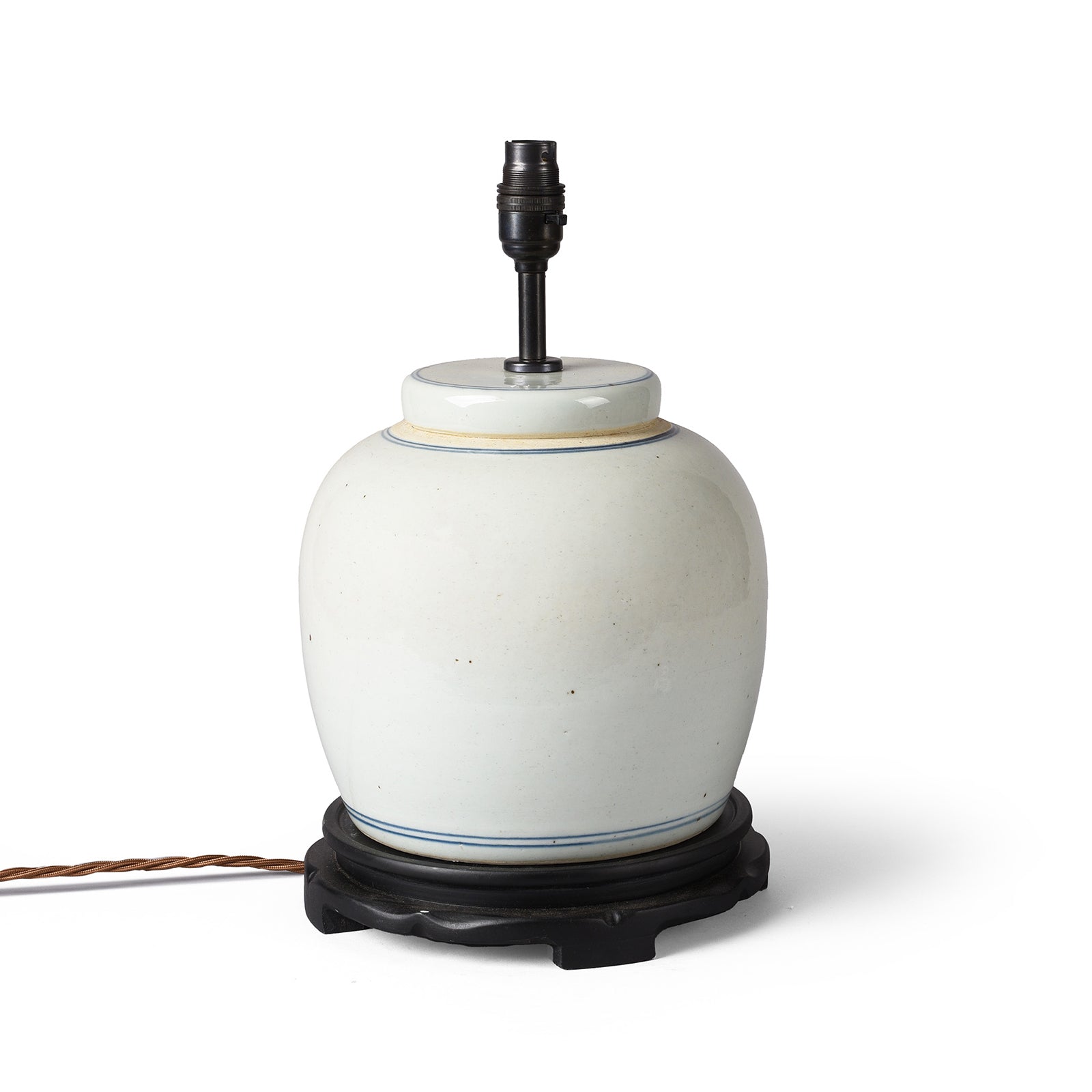 Plain Ginger Jar Lamp With Base