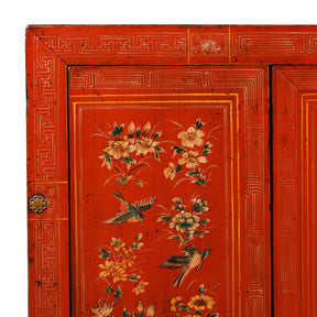 Red Lacquer Dongbei Sideboard - Ca 1920