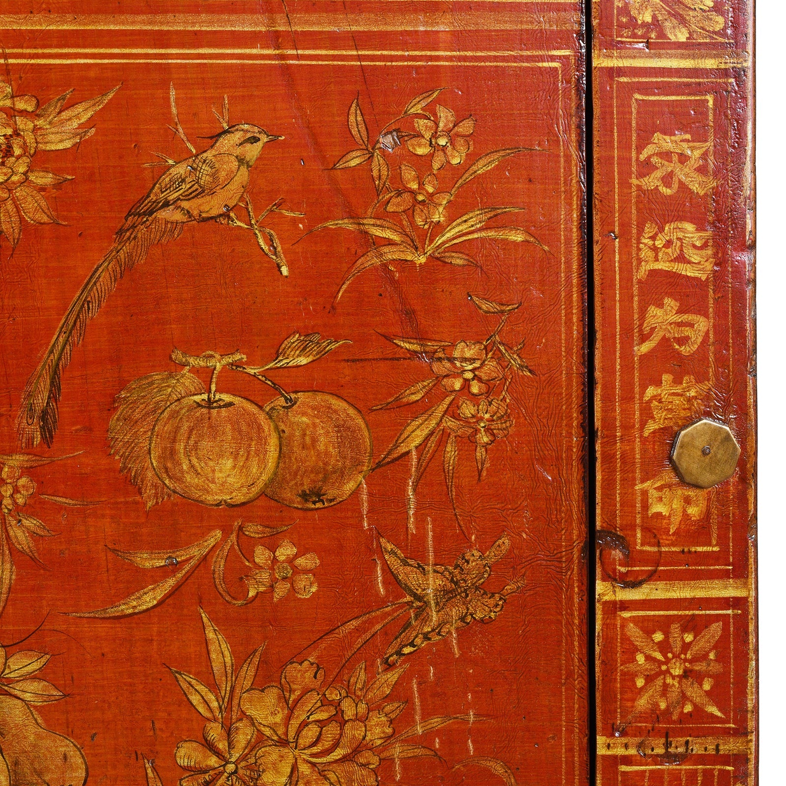 Red Lacquer Dongbei Sideboard - Ca 1920