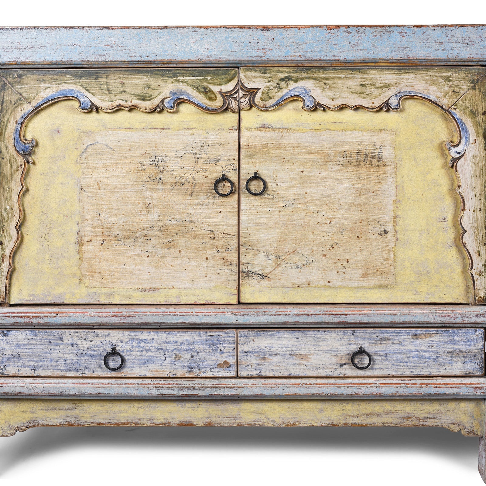 Painted Sideboard From Qinghai - Early 20th Century