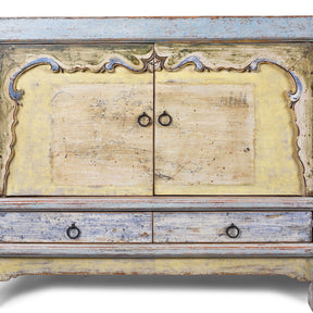 Painted Sideboard From Qinghai - Early 20th Century