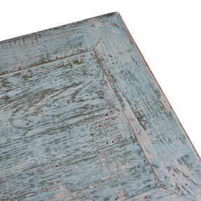 Reproduction Chinese Turquoise Lacquer 3 Drawer Console Table From Shandong