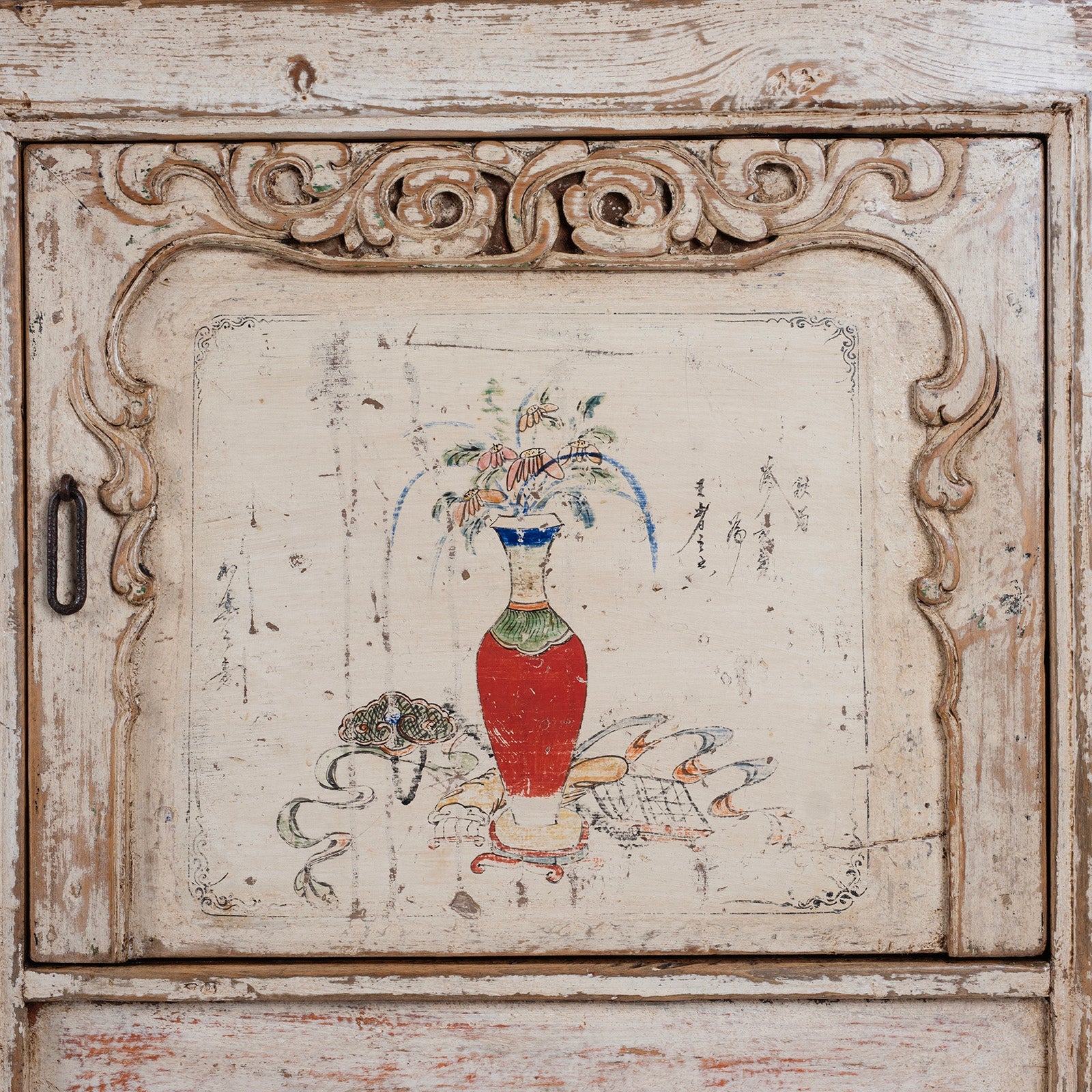 Painted Sideboard From Qinghai - 19th Century