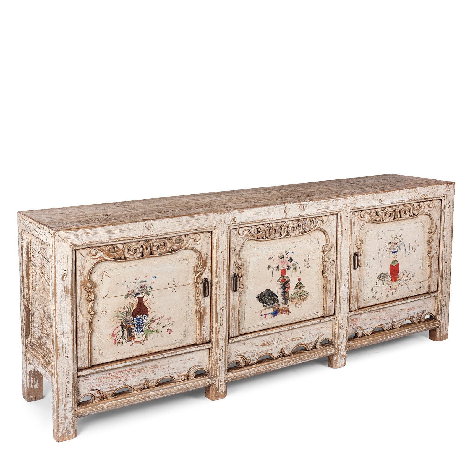 Painted Sideboard From Qinghai - 19th Century