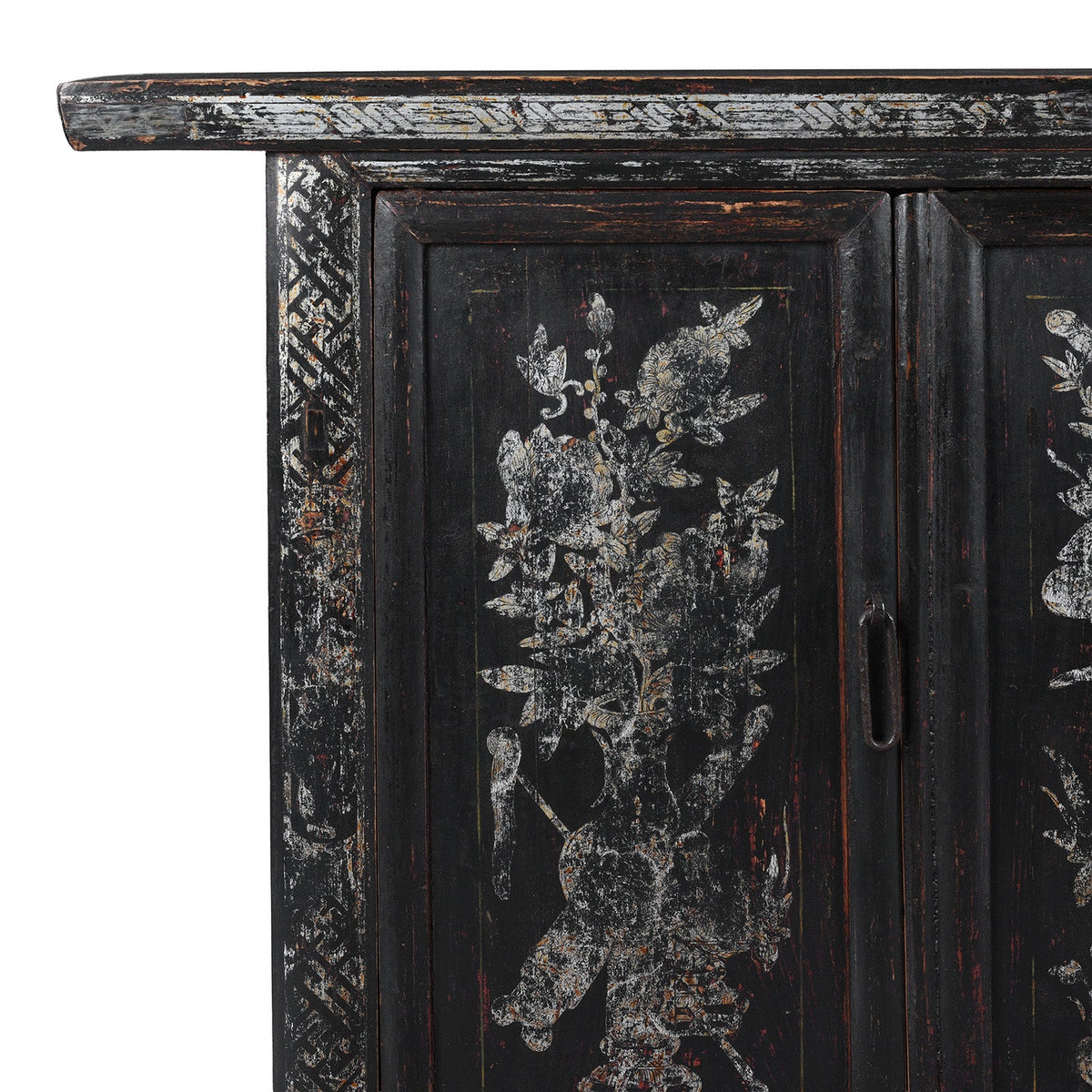 Black Lacquer Sideboard From Shanxi - 19th Century