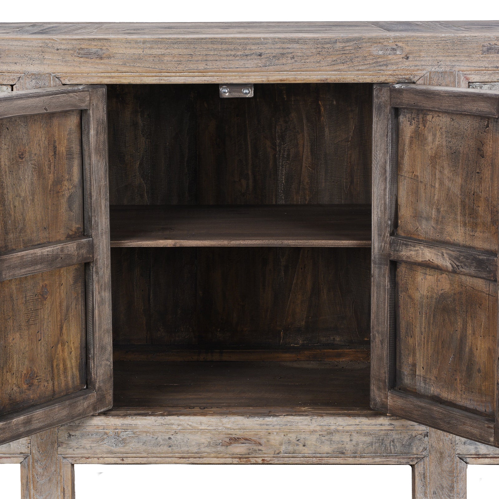 Painted 6 Door Mongolian Sideboard Made From Old Wood