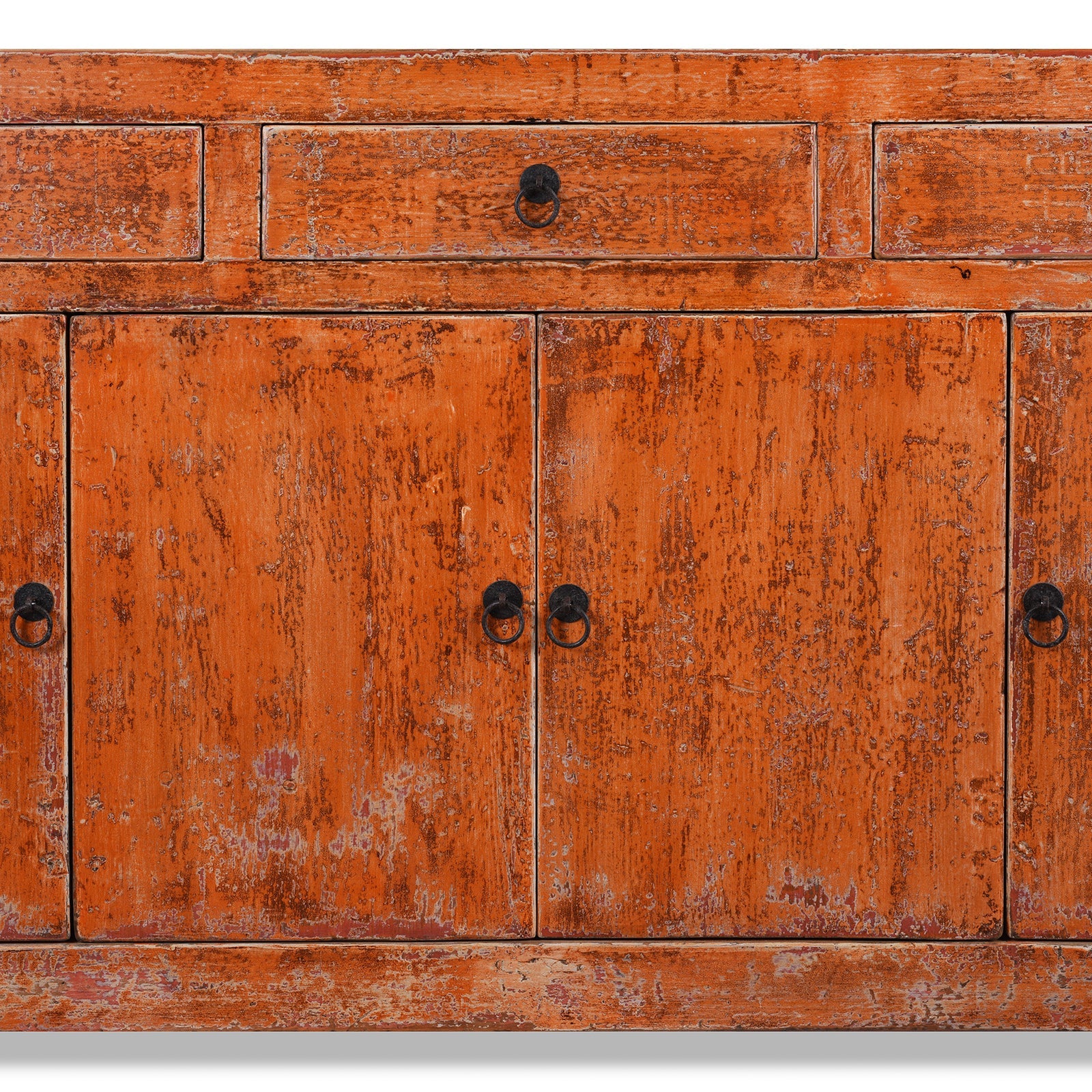 Orange Lacquer Dongbei Sideboard