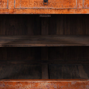 Orange Lacquer Dongbei Sideboard