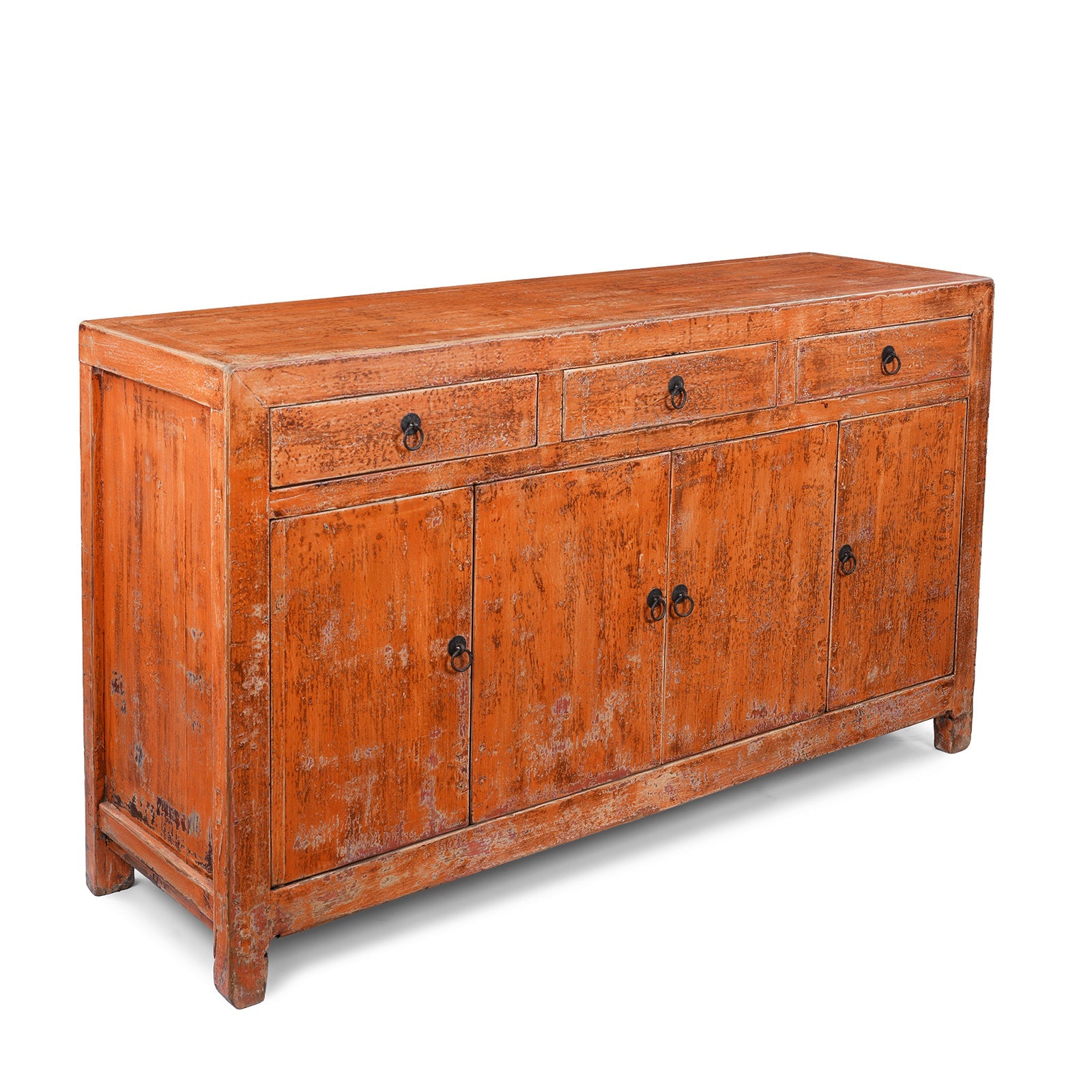 Orange Lacquer Dongbei Sideboard