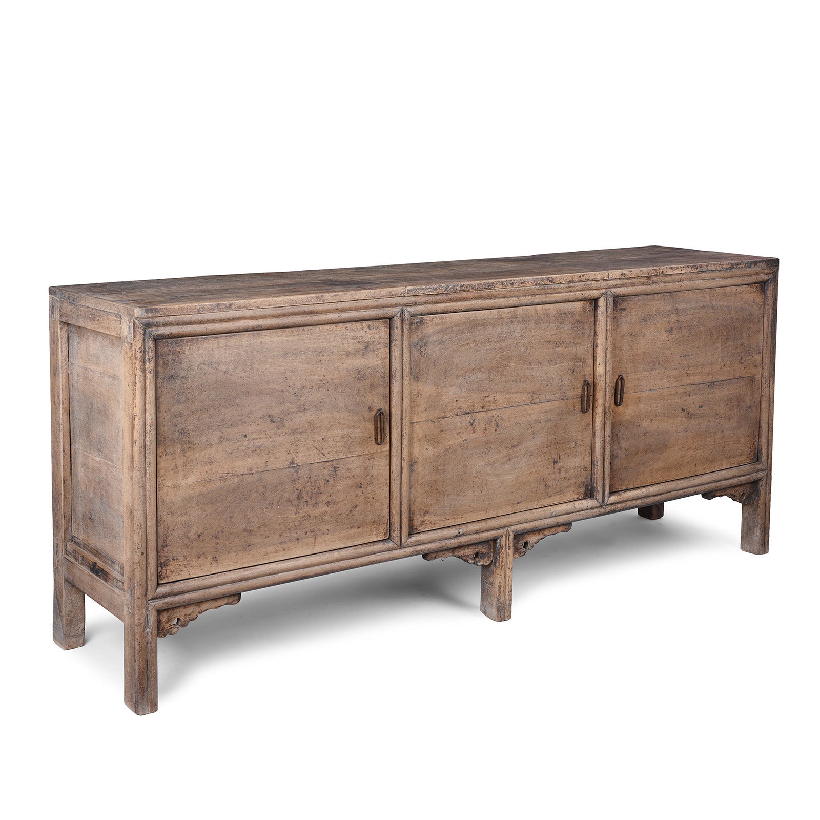 3 Door Walnut Sideboard From Shaanxi Province - 19th Century