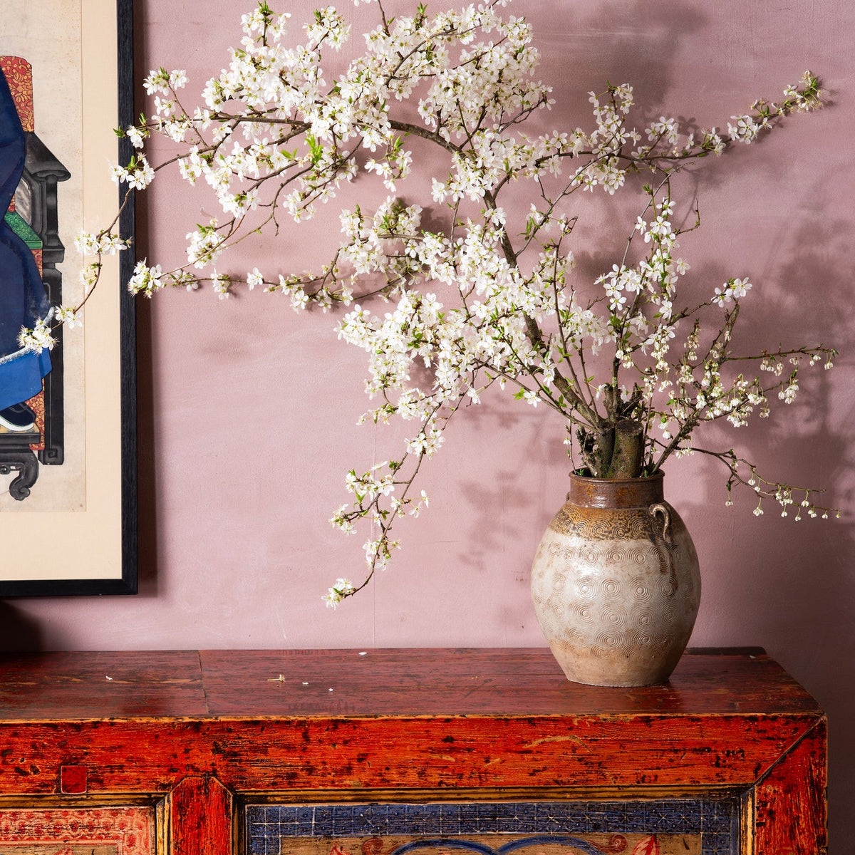 Vintage Glazed Earthenware Jar From Yunnan