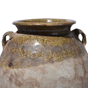 Vintage Glazed Earthenware Jar From Yunnan