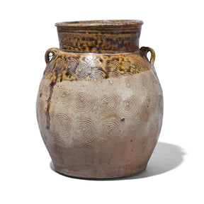 Vintage Glazed Earthenware Jar From Yunnan