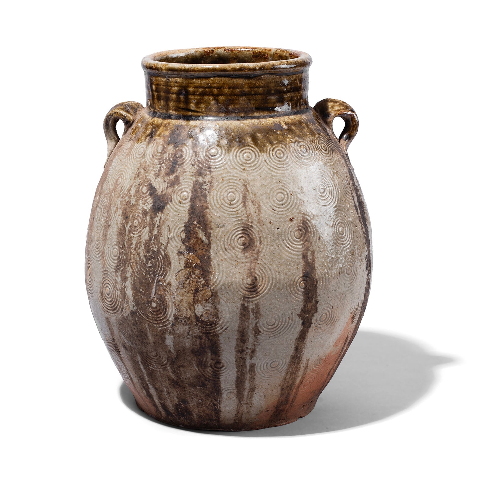 Vintage Glazed Earthenware Jar From Yunnan