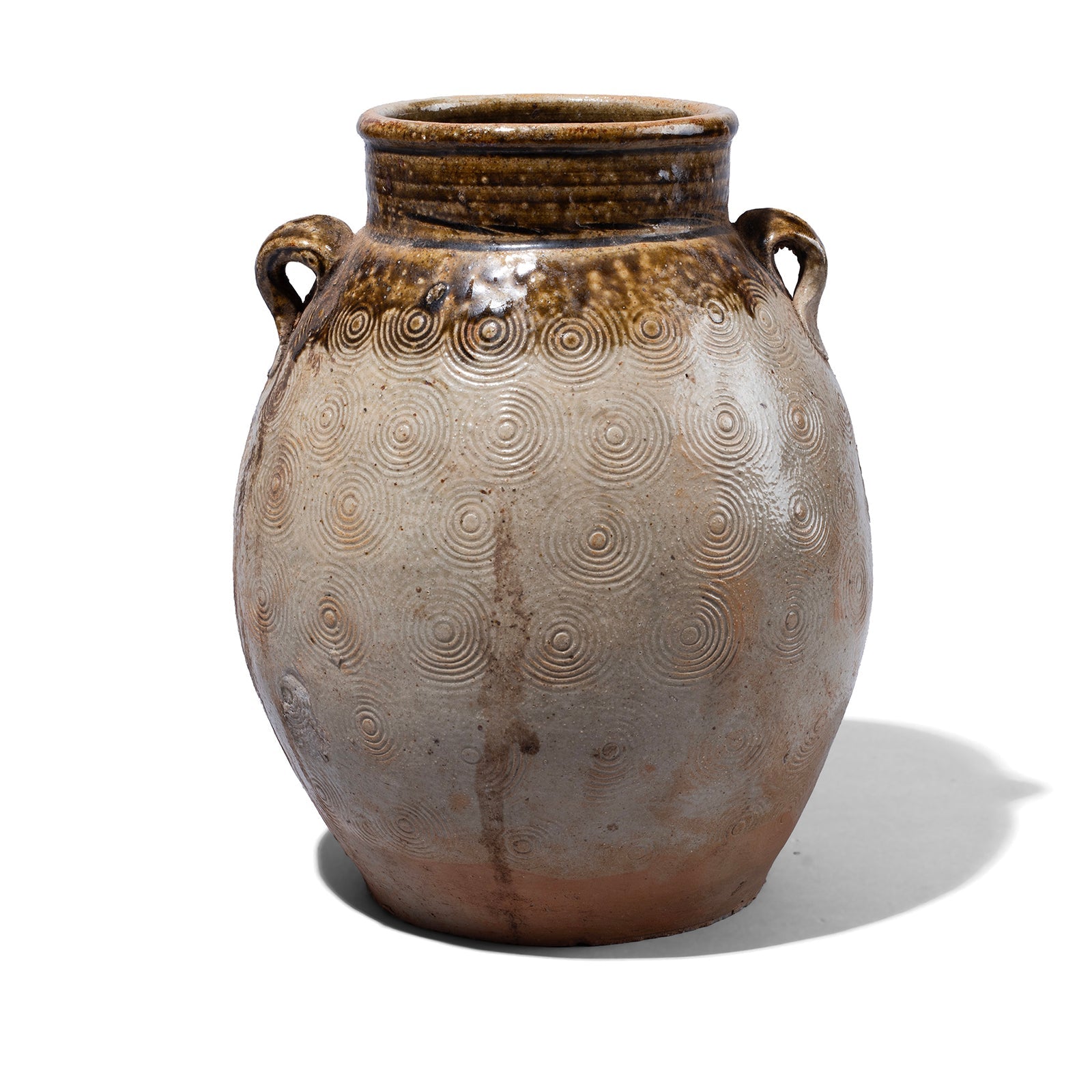 Vintage Glazed Earthenware Jar From Yunnan