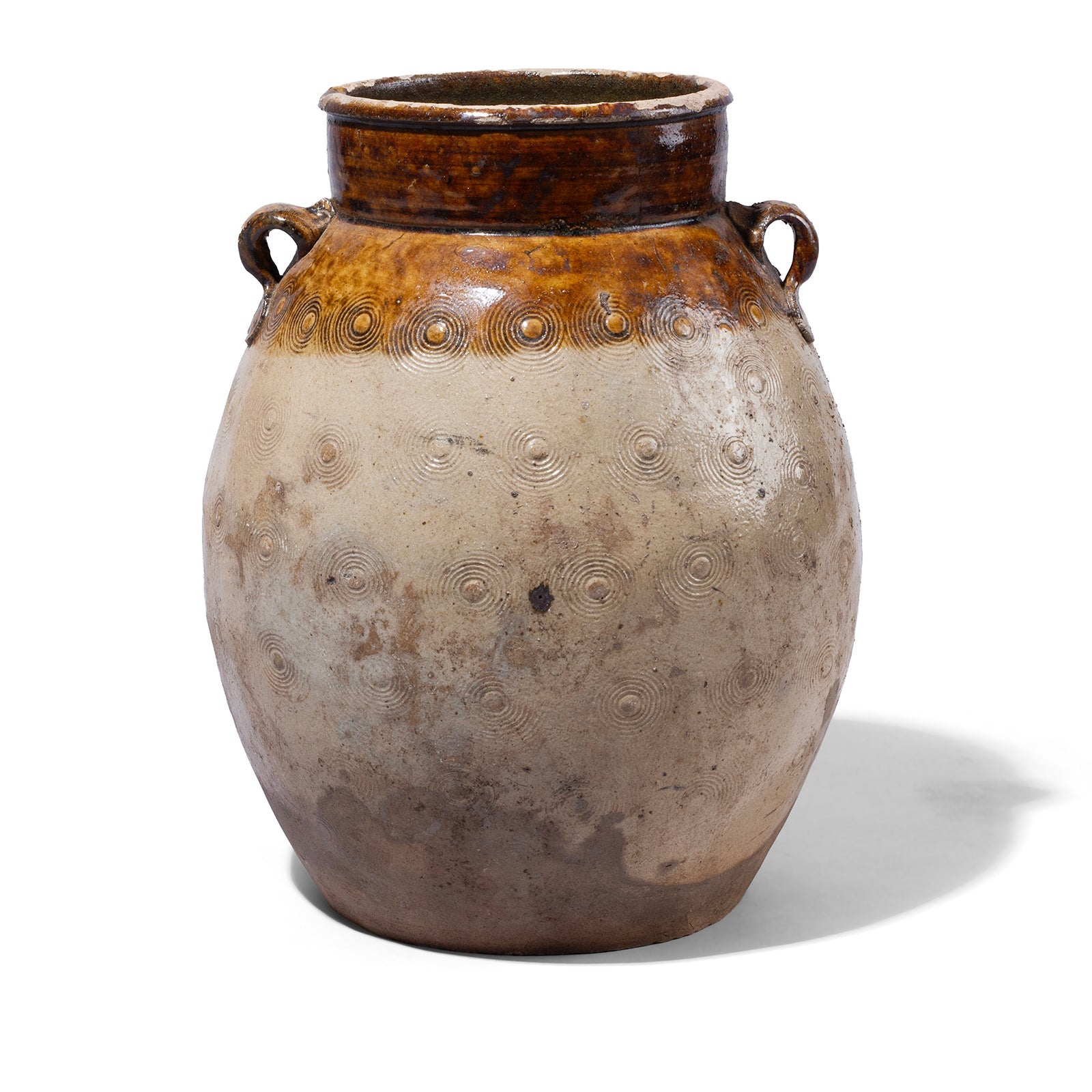 Vintage Glazed Earthenware Jar From Yunnan