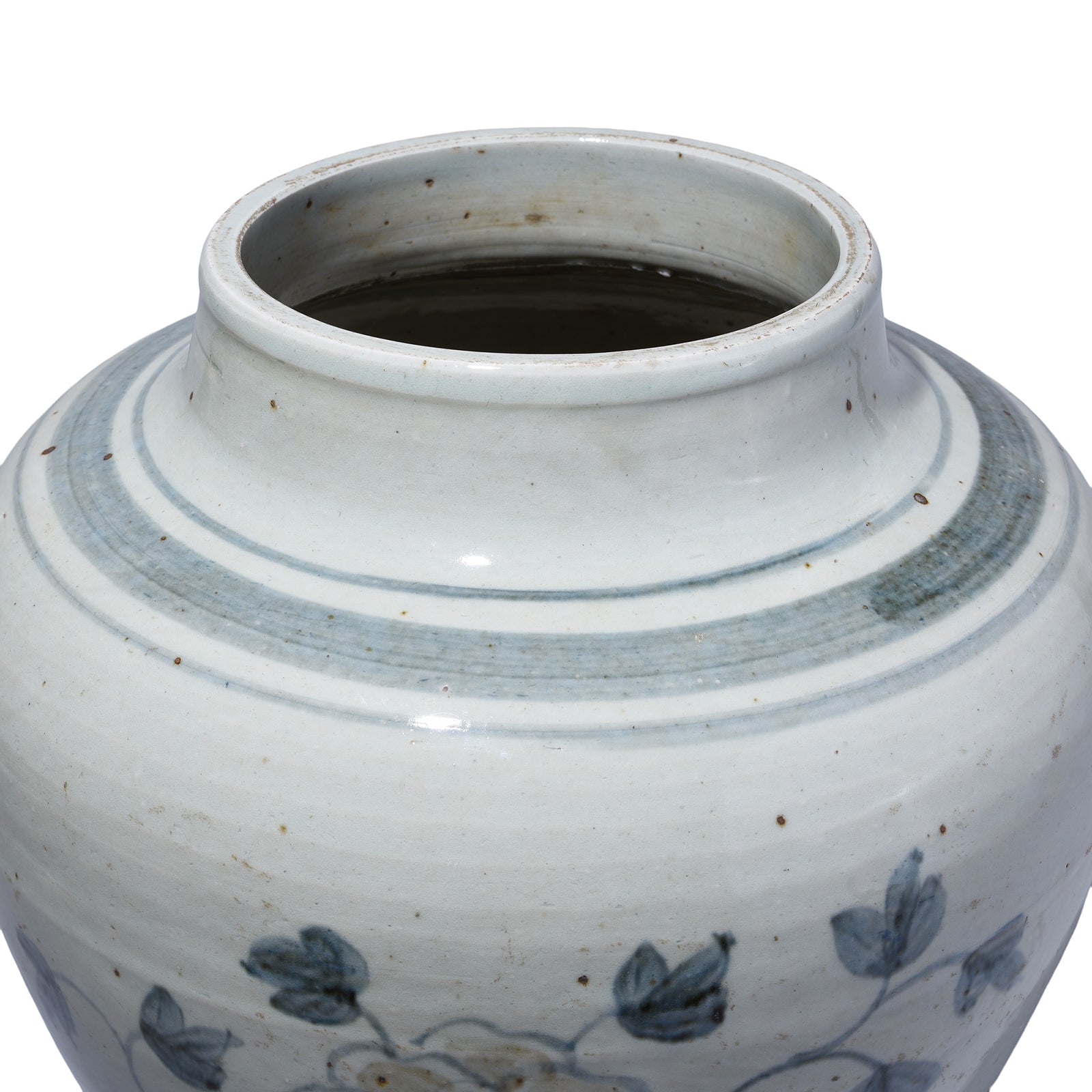 Provincial Late Ming Style Blue & White Porcelain Vase