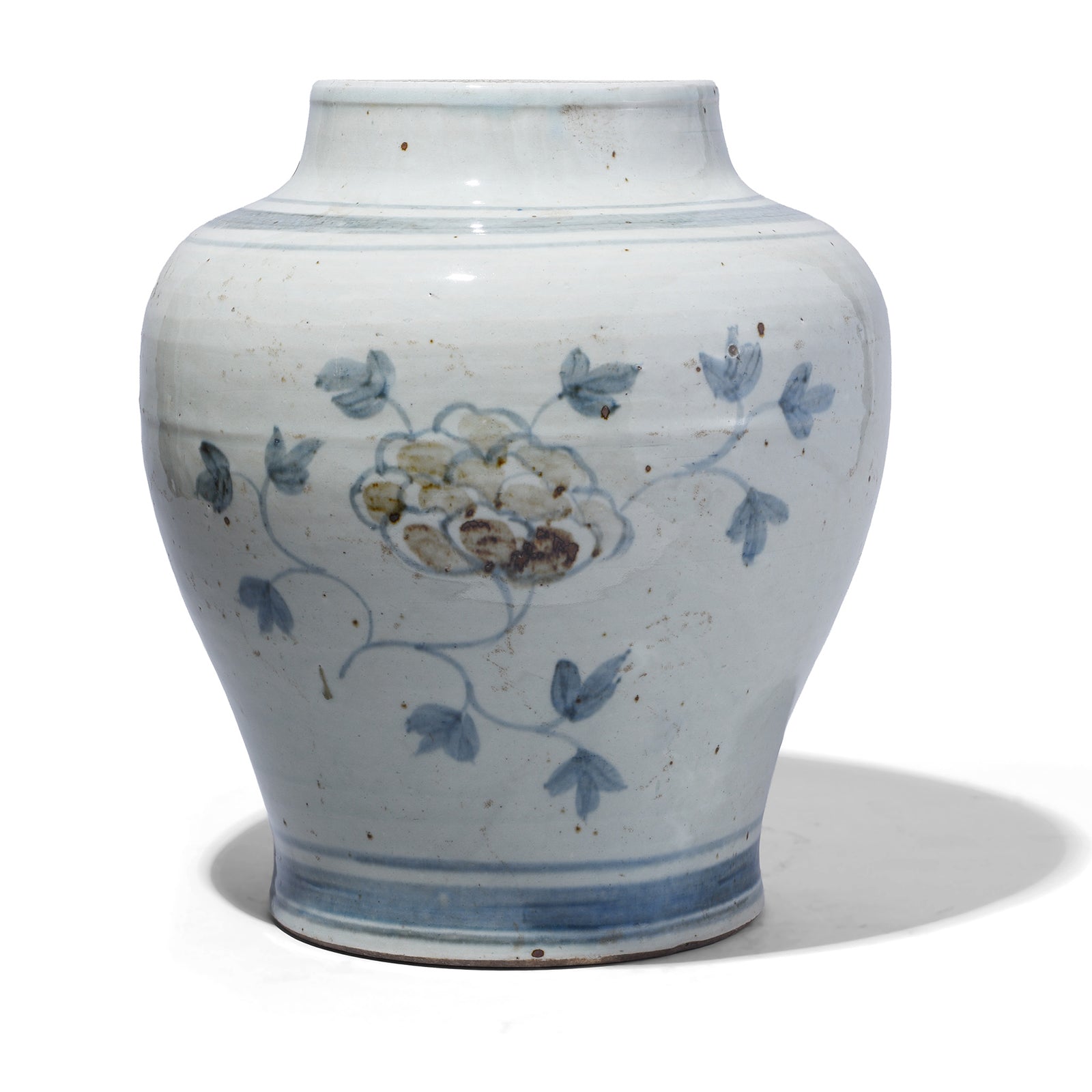 Provincial Late Ming Style Blue & White Porcelain Vase