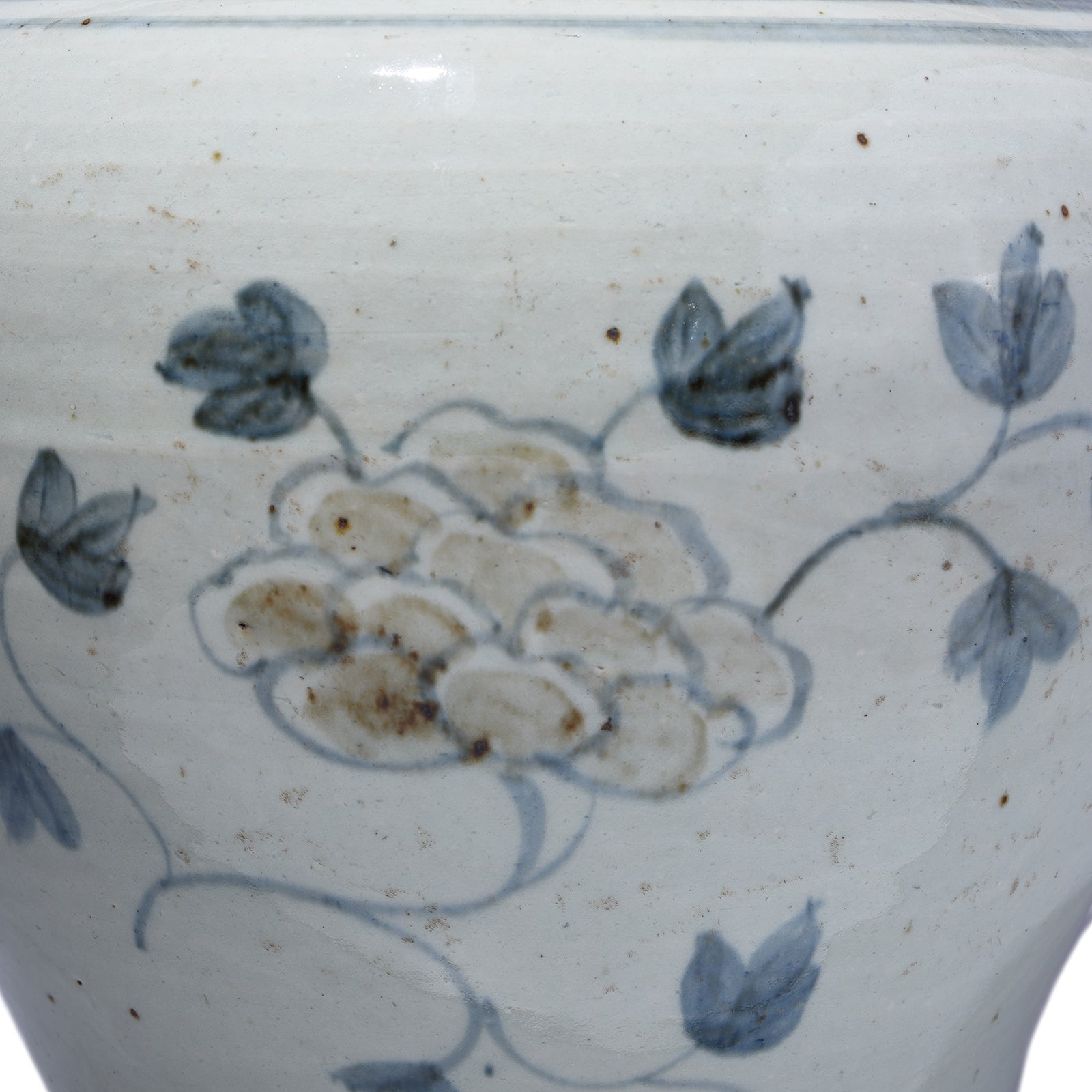 Provincial Late Ming Style Blue & White Porcelain Vase