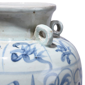 Provincial Late Ming Style Blue & White Porcelain Wine Jar
