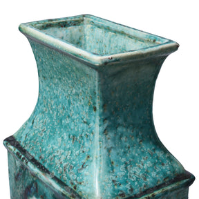 Green Copper Glazed Terracotta Vase