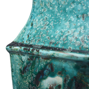 Green Copper Glazed Terracotta Vase
