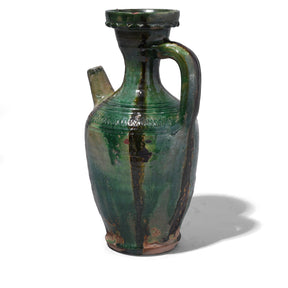 Sancai Copper Glazed Terracotta Spouted Vase From Yunnan