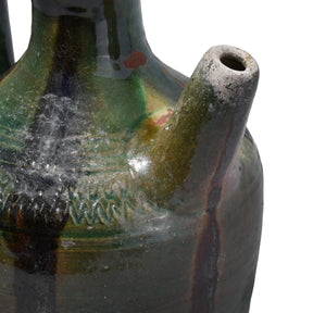 Sancai Copper Glazed Terracotta Spouted Vase From Yunnan