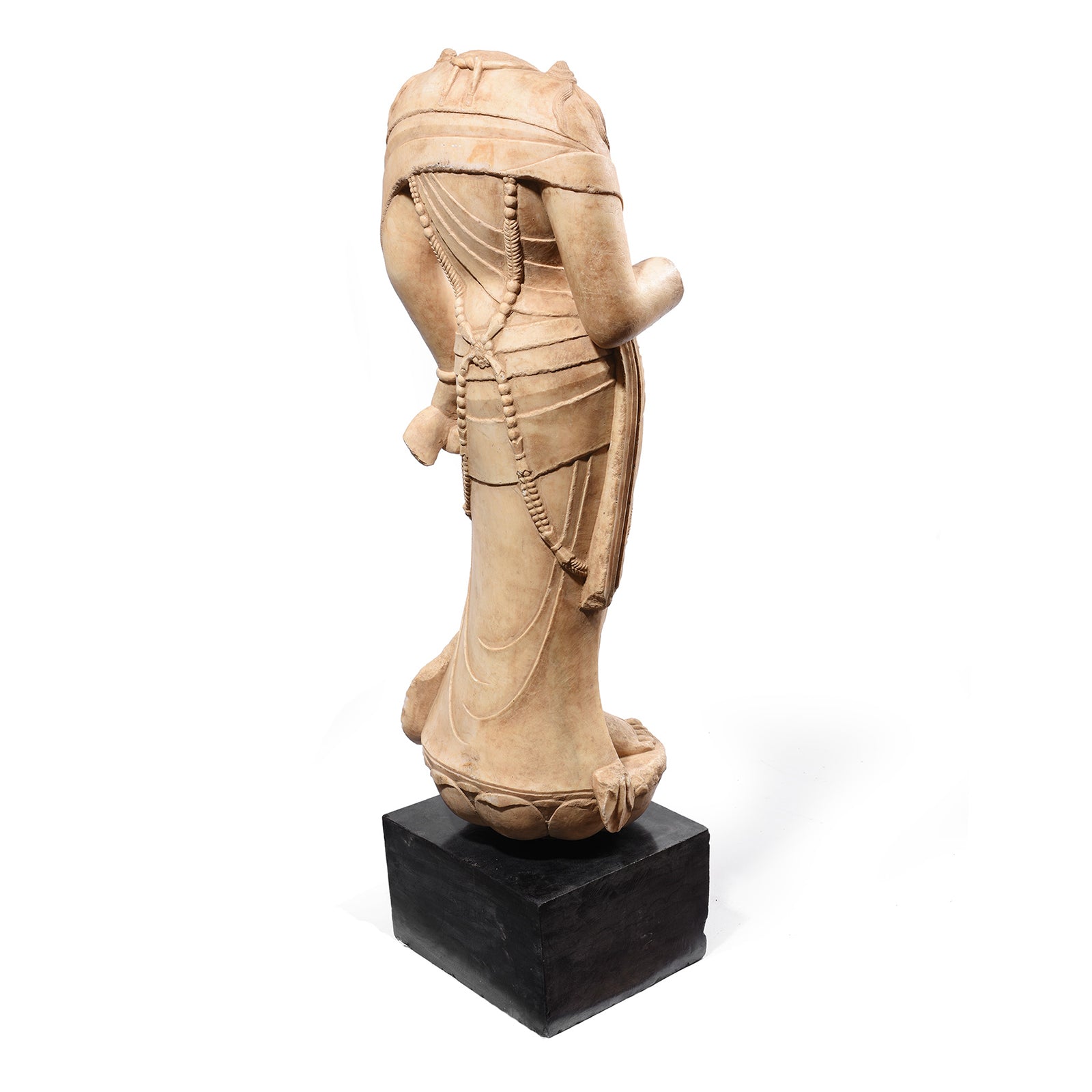 Reproduction Carved Marble Bodhisattva Torso - Tang Dynasty Style