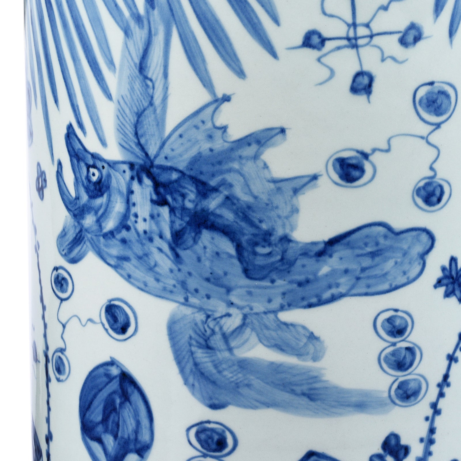 Blue & White Porcelain Umbrella Stand