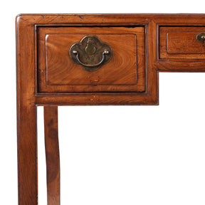Chinese Kneehole Desk From Shanghai - 19th Century