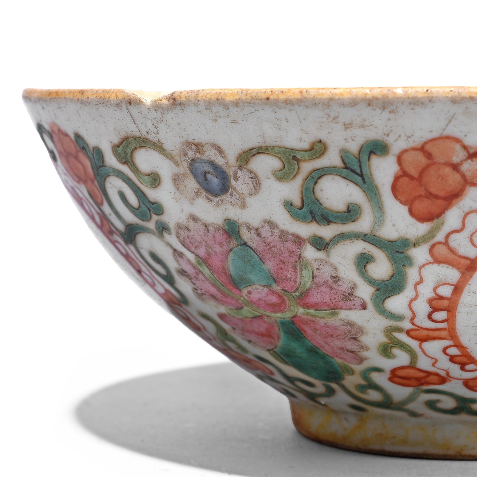 Famille Vert Porcelain Rice Bowl - Qing Dynasty