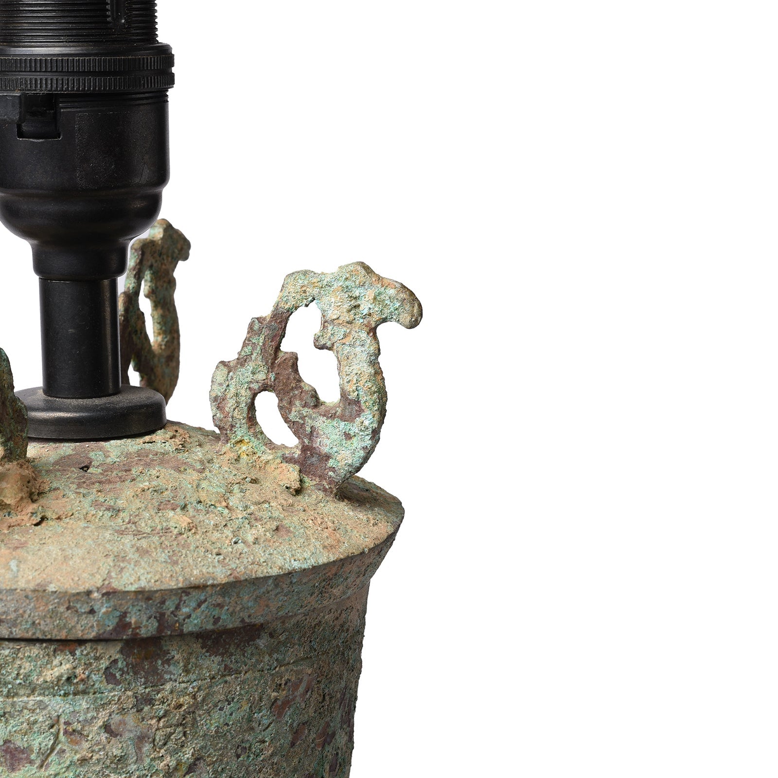 Bronze Ritual Wine Jar Table Lamp - Zhou Dynasty Style