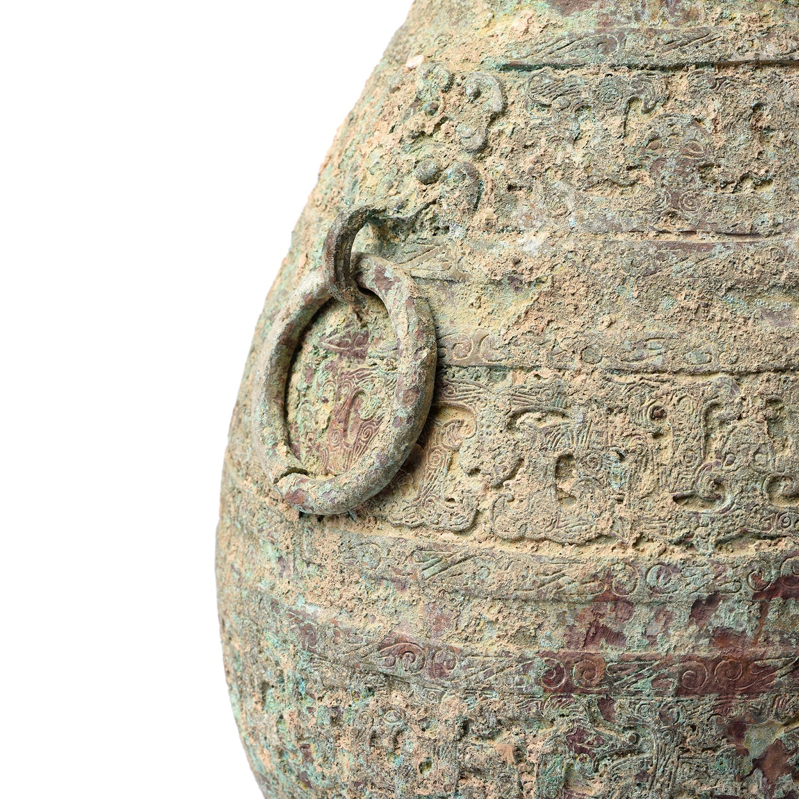Bronze Ritual Wine Jar Table Lamp - Zhou Dynasty Style