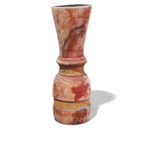 Carved Teak Candlestick Made From An Old Takhat Leg