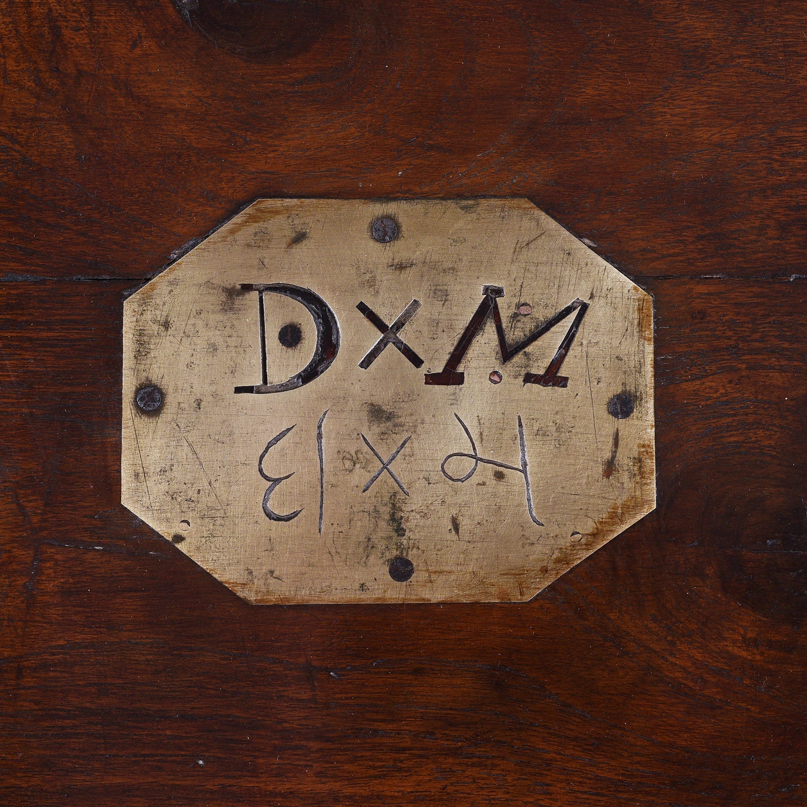 Brass Bound Teak Military Chest - 19th Century