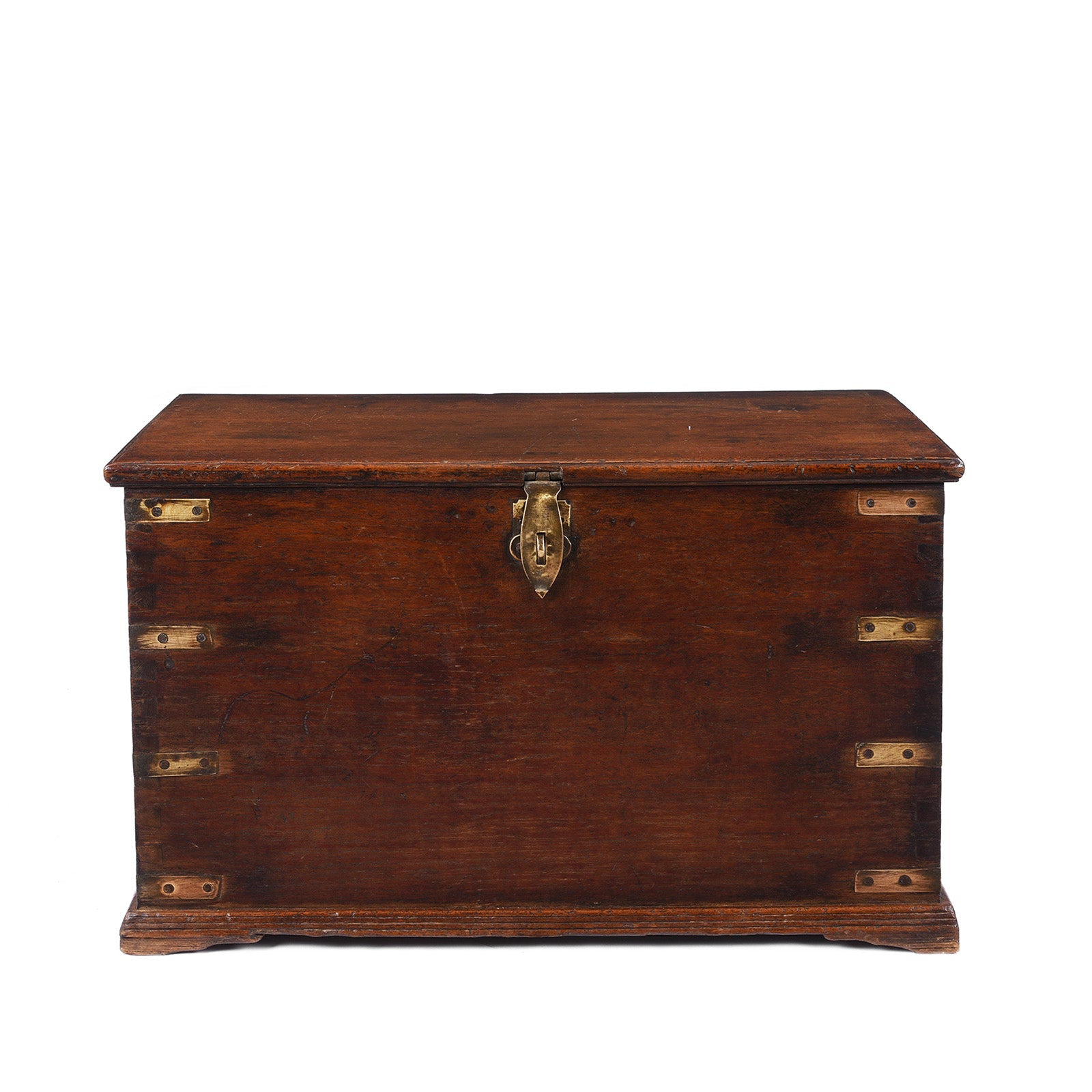 Brass Bound Indian Teak Chest  - 19th Century