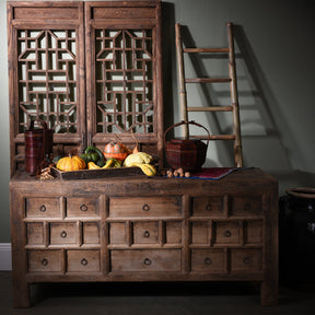 Elm Chest Of Drawers From Gansu - 19th Century