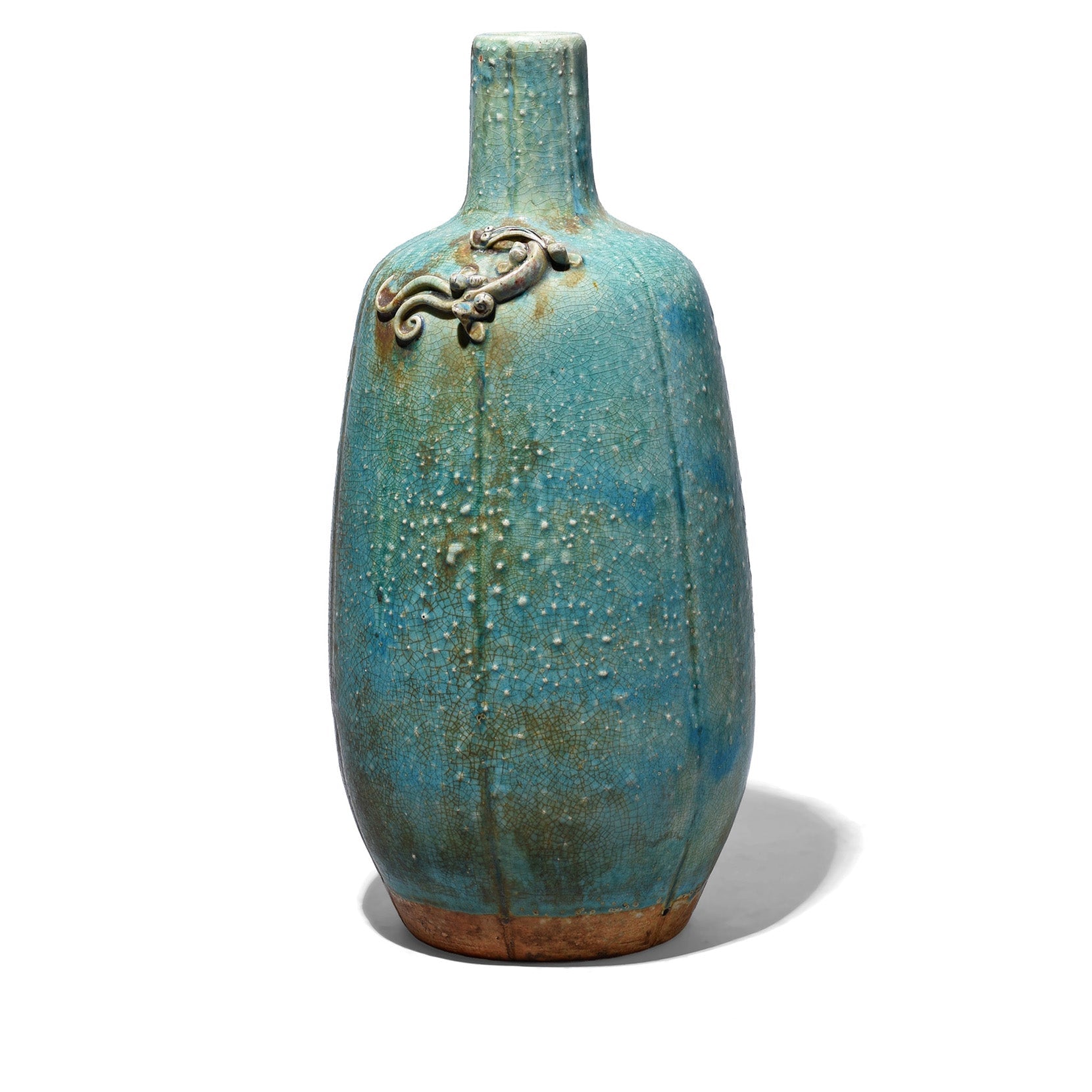 Green Yaobian Glaze Lizard Vase